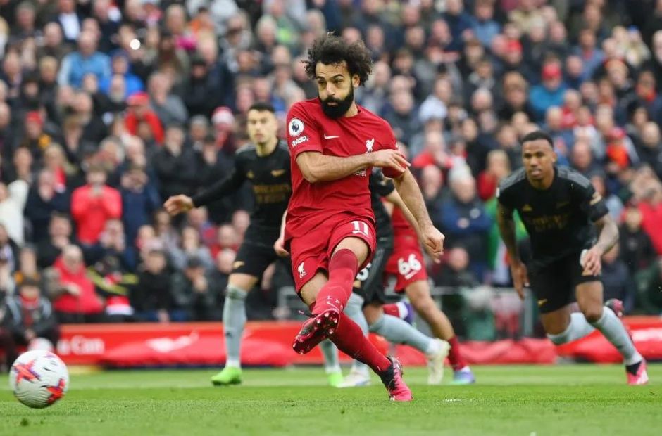 Nếu Salah thực hiện thành công quả 11m này thì có lẽ Arsenal đã phải trắng tay ra về