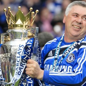 HLV Ancelotti ngày còn dẫn dắt CLB Chelsea giành chức vô địch ngoại Hạng Anh