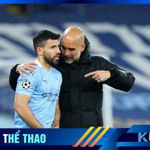 Kun Aguero khi còn thi đấu cho Man City dưới thời HLV Pep Guardiola.