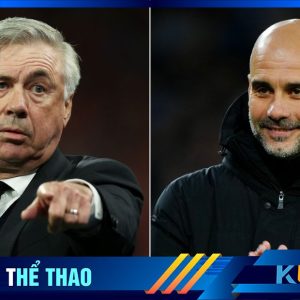 HLV Ancelotti Vs HLV Pep Guardiola chung một khung hình