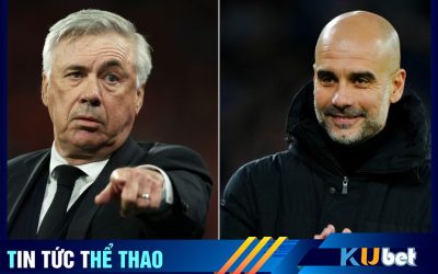 HLV Ancelotti Vs HLV Pep Guardiola chung một khung hình