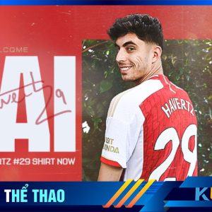 Kai Havertz mang áo số 29 tại Arsenal với vị trí là một tiền vệ