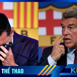 Messi khóc nức nở ngày chia tay Barca và bên phải là chủ tịch Laporta