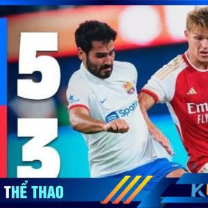 Trận giao hữu cho thấy rằng Barca không thể cản bước Arsenal