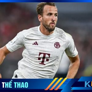 Harry Kane ra sân cho Bayern trong trận đấu siêu cúp Đức