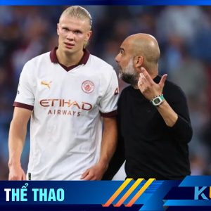 Kubet cập nhật hình ảnh Pep Guardiola trao đổi chiến thuật với Haaland