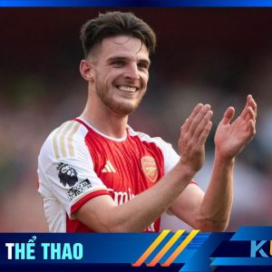 Kubet cập nhật hình ảnh Declan Rice trong màu áo CLB Arsenal