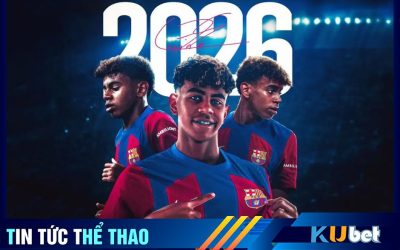 Kubet cập nhật hình ảnh Poster của Yamal được đăng trên trang chủ CLB Barca